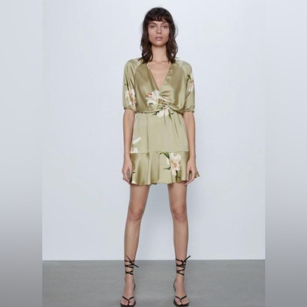 Zara printed floral dress